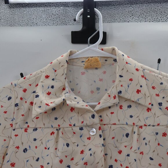 Shirley Of Atlanta Vintage Button Down Floral Blouse - Picture 2 of 6